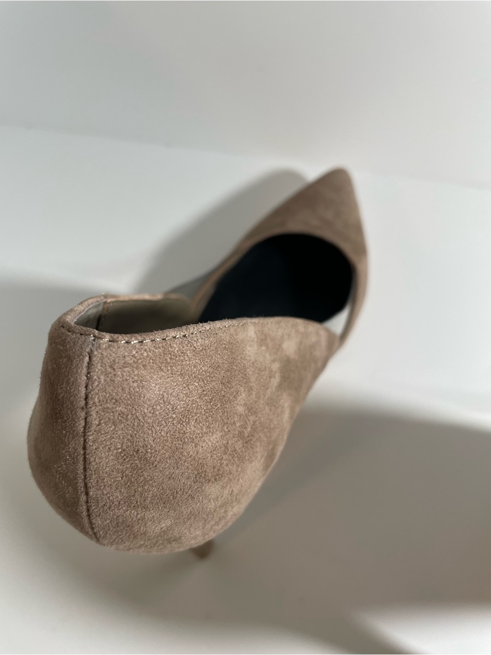 MARCIANO Leather Taupe Suede Pumps - Picture 14 of 16